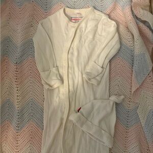 Magnetic Me Cream pointelle infant down with hat Set NB - 3 months